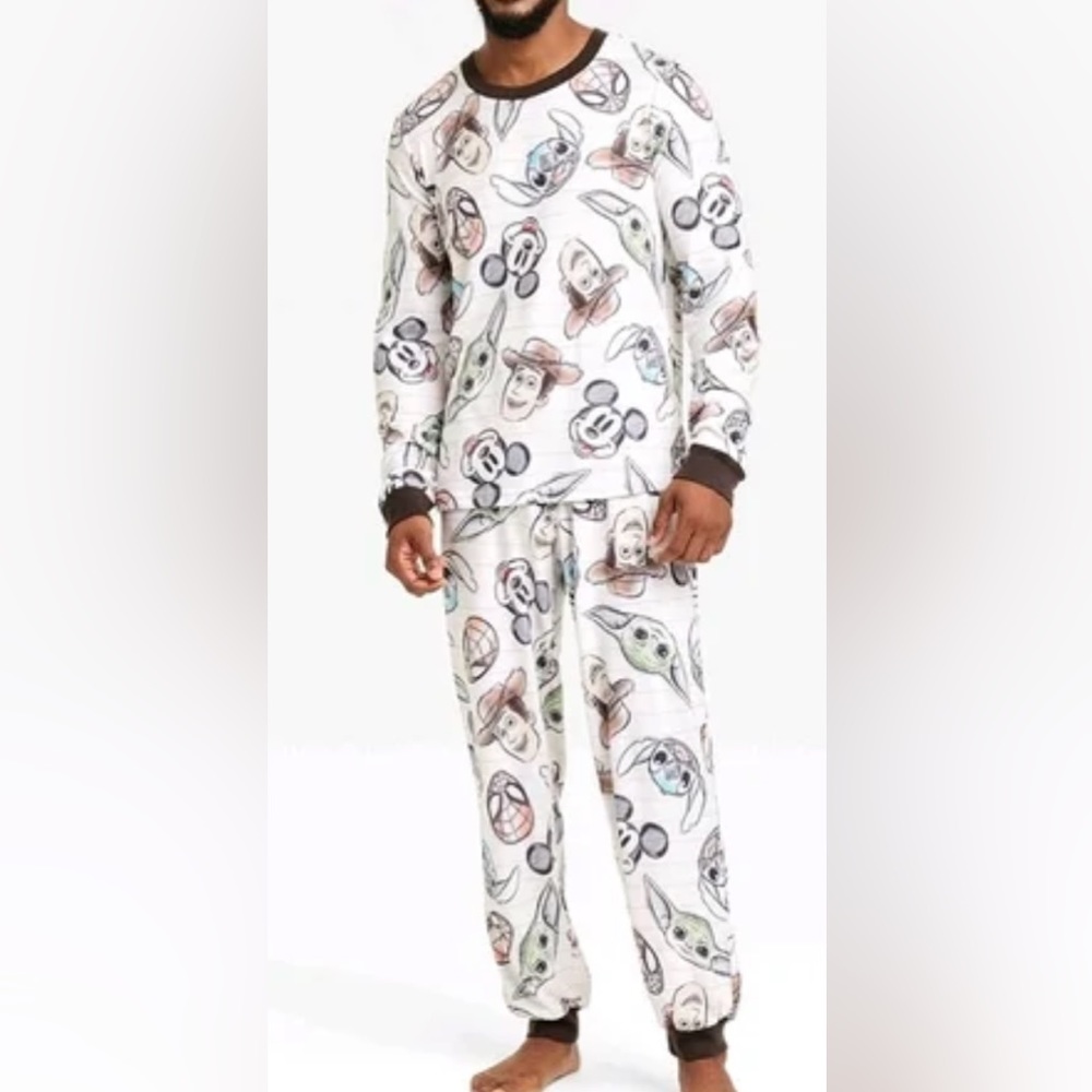 DISNEY - Disney 100 Character Mash Up 2-Piece Pajama Set